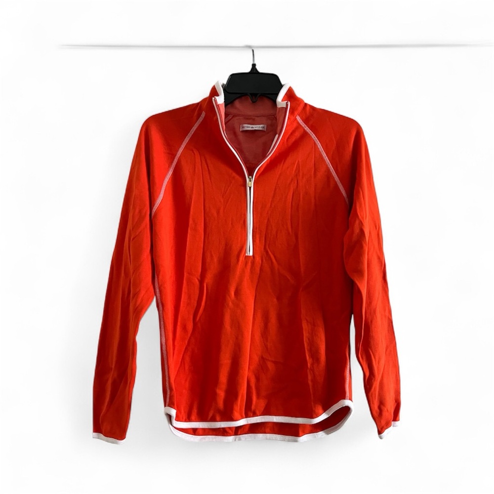 Peter Millar Orange Quarter-Zip Pullover - image 1